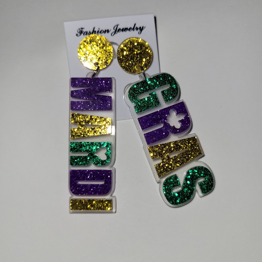 Mardi Gras Earrings